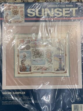 Sunset 13614 Shore Sanpler Cross Stitch Kit